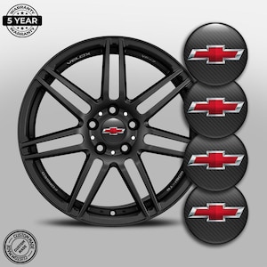 Silicone Hub Cap Stickers Chevrolet – Set of 4 for Car Wheels – Universal Rim Center Covers – Easy Install, Durable