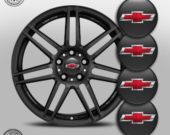 Silicone Hub Cap Stickers Chevrolet – Set of 4 for Car Wheels – Universal Rim Center Covers – Easy Install, Durable