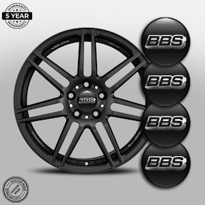 Car Wheel Center Cap Stickers BBS – Set of 4 – Silicone Rim Hub Covers – Universal Fit – Waterproof & Durable