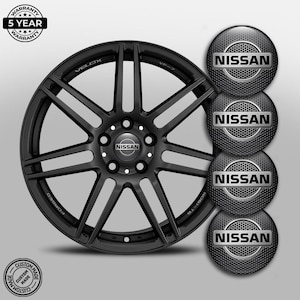 Car Wheel Center Cap Stickers Nissan – Set of 4 – Silicone Rim Hub Covers – Universal Fit – Waterproof & Durable