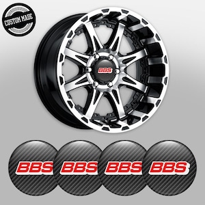 Wheel Center Cap Covers BBS – 4-Pack Silicone Stickers – Car Rim Hubcap Accessories – Custom Auto Decoration