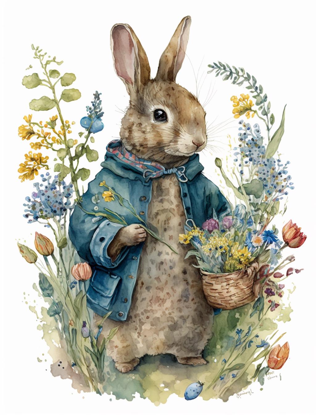 Peter Rabbit Cliparts| Beatrix Potter Style Spring Bunny Clipart Set ...