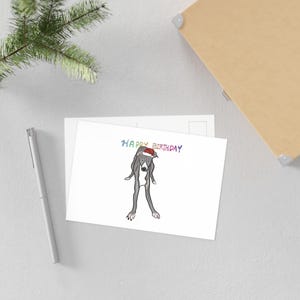 Cartolina di compleanno con levriero italiano, lettera regalo per gli amanti del levriero whippet