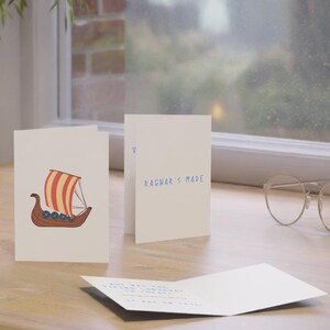 Funny Viking Theme Gift Idea Norse Mythology Greeting Card Joke Viking Odin Thor Ragnar Floki Valhalla Warrior Fan Nordic Ship Card Present