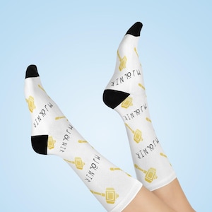 Thors Hammer Viking Mjolnir Norse Mythology Socks Nordic Warrior Apparel Gift Idea Birthday Gift for Avengers Thor Fan Present Mjolnir
