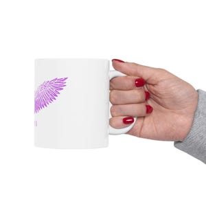 Viking Mug, Valkyrie Mug, Norse Angel, Shield Maiden, Viking Kitchen, Norse Mug, Purple Valkyrie Wings, Angel Wings Decor, Purple Mugs