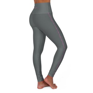 Vikings, Shield Maiden, Viking gifts for her, Viking Yoga Pants, Norse Leggings with Nordic Runes, Womens Leggings, Gray and Pink Yoga Pants