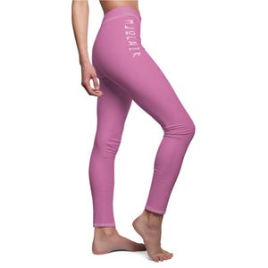 Viking Yoga Pants, Thors Hammer, Viking Leggings, Mjolnir, Norse Mythology, Shield Maiden, Viking Clothing, Norse Women Leggings, Pink