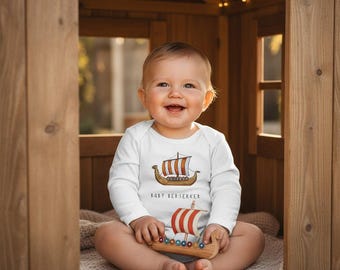 Funny Cute Romper Infant Bodysuit Norse Berserker Clothing Nordic Fashion Ragnar Rollo Newborn Long Sleeve Viking Baby Shower Gift Onesie®