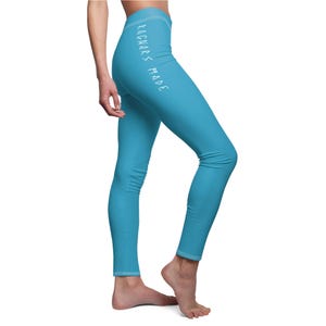 Valkyrie, Viking Apparel, Womens Leggings, Blue Yoga Pants, Nordic, Norse, Shield Maiden, Workout Clothing, Nordic Sweat, Gift for Her