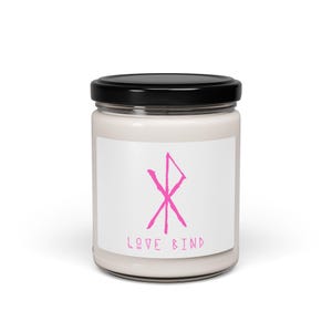 Romance Candle for Her, Viking Candle, Norse Runes Love Candle for Viking Fan, Viking Gift for Valentine's Day, Anniversary, Nordic Candle