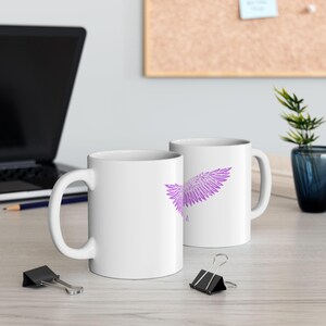 Viking Mug, Valkyrie Mug, Norse Angel, Shield Maiden, Viking Kitchen, Norse Mug, Purple Valkyrie Wings, Angel Wings Decor, Purple Mugs