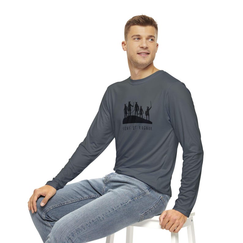 Vikings Sons of Ragnar Lothbrok Norse Pullover Viking Men's Long Sleeve Shirt Ragnar's Made Nordic Sweat Clothing Bjorn Ironside Ivar the Boneless Lagertha Vikings Norse Mythology Nordic Pullover