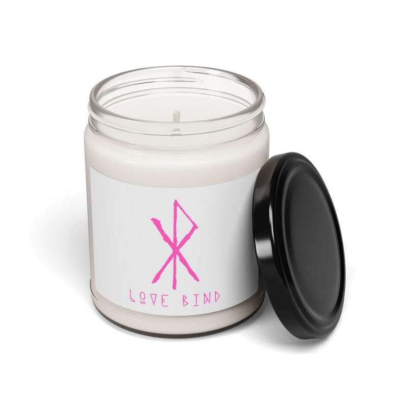 Romance Candle for Her, Viking Candle, Norse Runes Love Candle for Viking Fan, Viking Gift for Valentine's Day, Anniversary, Nordic Candle