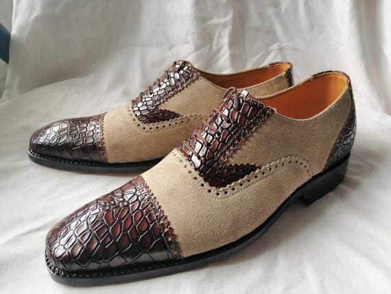 Handcrafted Cap Toe Boots with Side Zipper | Bespoke Brown Lace-Up Dress Boots | Men's Goodyear Welted Ankle Boots