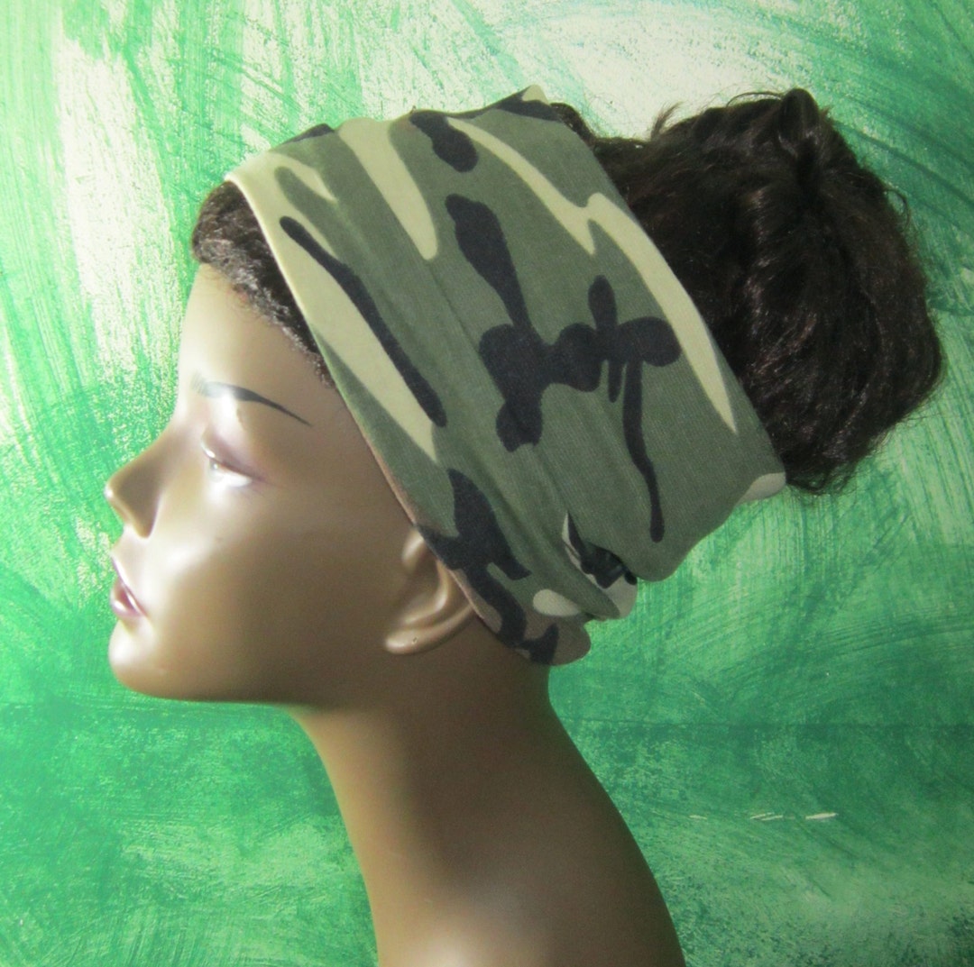 Camouflage Headband Jersey Headdband Women Turbans Hair Accessories Yoga Headband Etsy