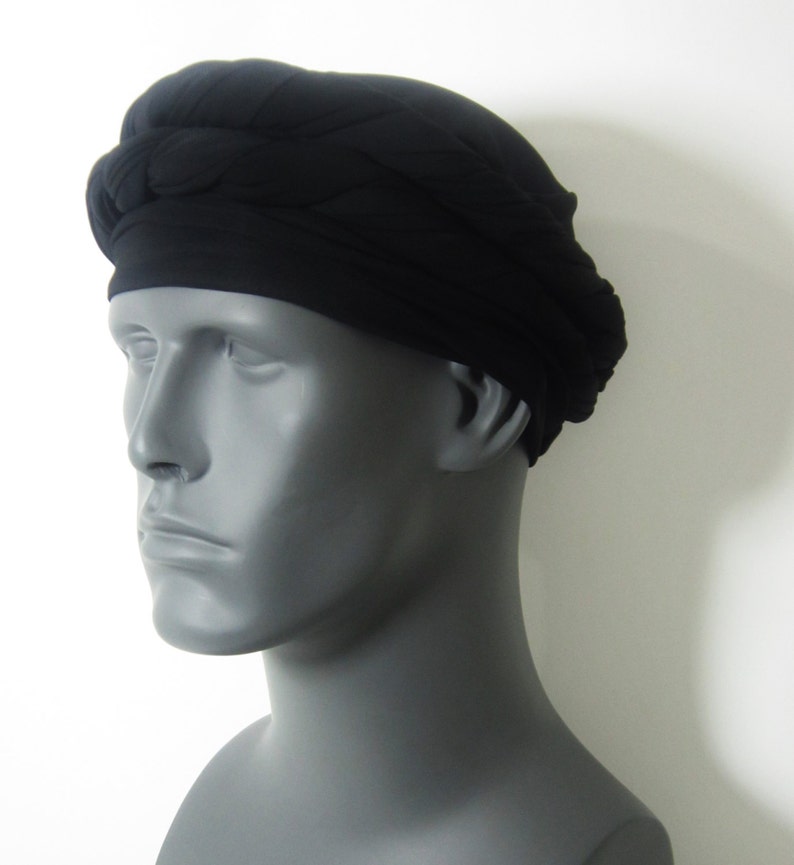 Men Black EZ PZ Turban Wrap for Short Hair or Bald Head One - Etsy
