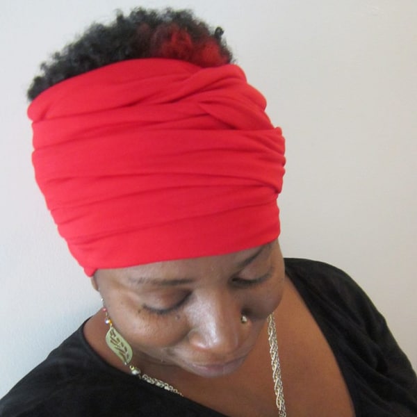 Solid Infinity Head- Wrap - Headband- Yogo Headband- Stretch- Contonous Loop-Hippi-Boho- Choose a Color -  SKU: WWJ173