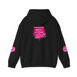 Positive Vibes Unisex Hoodie, Inspirational Sweatshirt, Relaxed Fit Cozy Casual Wear, Motivation Apparel, Gift for Friends image 1