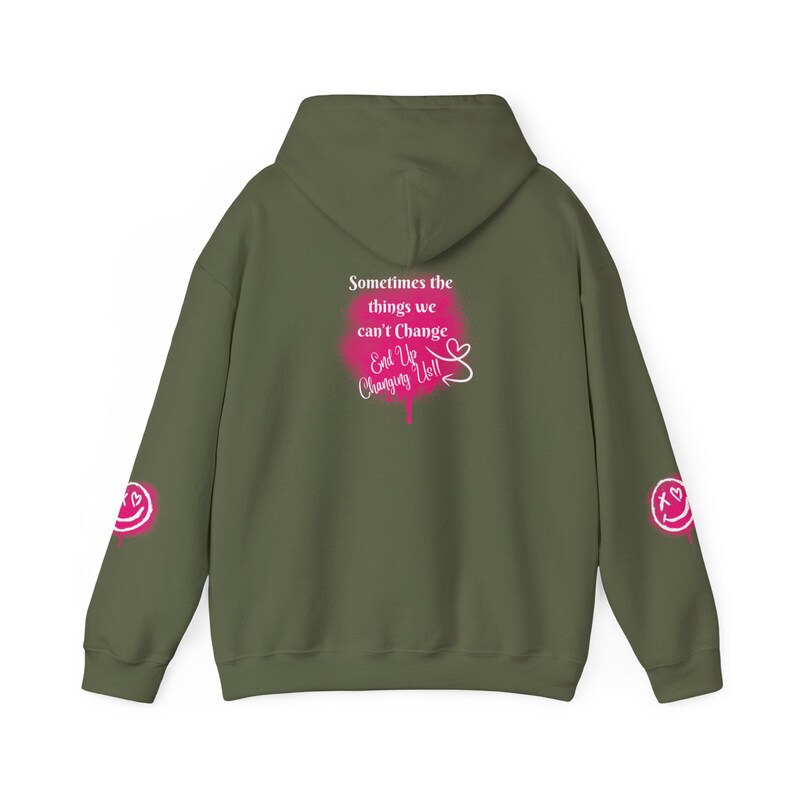 Positive Vibes Unisex Hoodie, Inspirational Sweatshirt, Relaxed Fit Cozy Casual Wear, Motivation Apparel, Gift for Friends image 6