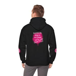 Positive Vibes Unisex Hoodie, Inspirational Sweatshirt, Relaxed Fit Cozy Casual Wear, Motivation Apparel, Gift for Friends image 4