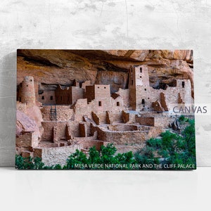 Mesa Verde Poster Colorado Travel Framed Canvas Print National Park Wall Art Print Nature Lover Home Decor L239 Birthday Gift