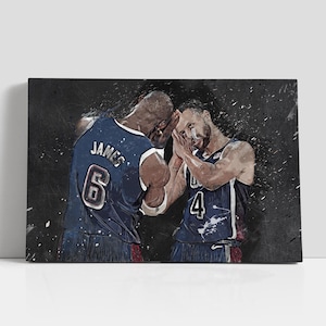 Leinwanddruck von Stephen Curry James Lebron USA National Team Basketball Kunstwerk NBA Wand Dekoration L90 Geburtstagsgeschenk
