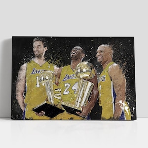 Kobe Bryant Framed Canvas Print Los Angeles Lakers Poster Basketball Artwork NBA Wall Art Print Home Decor  L77 Birthday Gift