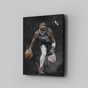 Kyrie Irving Framed Canvas Print Dallas Mavericks Poster Basketball Artwork NBA Wall Art Print Home Decor  L80 Birthday Gift