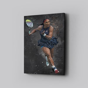 Serena Williams Framed Canvas Print US Open Sports Poster Tennis Artwork Athlete Wall Art Print Home Decor  L190 Birthday Gift