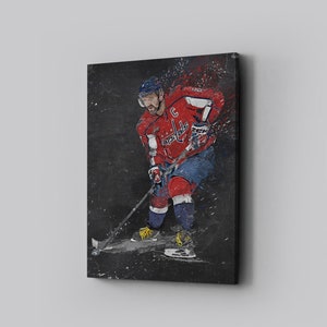 Alex Ovechkin Framed Canvas Print Washington Capitals Poster Hockey Artwork NHL Wall Art Print Home Decor  L25 Birthday Gift