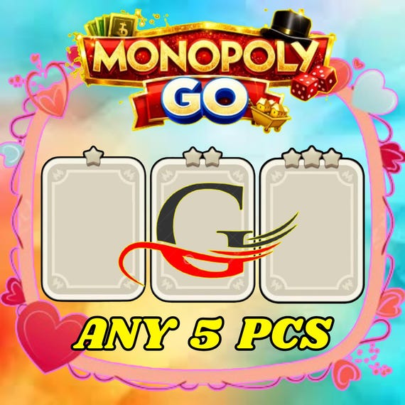 Monopoly Go 1-3 Star Sticker - 5 pcs ( Set 1-15  HAPPY HARVEST )