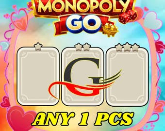 Pegatinas de estrellas de Monopoly Go 1-3 - 1 unidad (Set 1-15 FELIZ COSECHA)