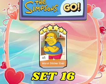 Monopoly 6 Gwiazdek - Najgorsze Naklejki w Historii Zestaw 16 - Album Simpsonów
