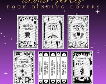 Full Set: A Court of Thorns and Roses Series Book Binding Cover Cricut Design SVG file for vinyl cutter, ACOTAR series svg file