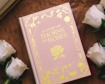 Archivo SVG de portada de libro "Una corte de rosas y espinas" para corte de vinilo en Cricut, libro 1, archivo SVG de ACOTAR, diseño de circuito de ACOTAR