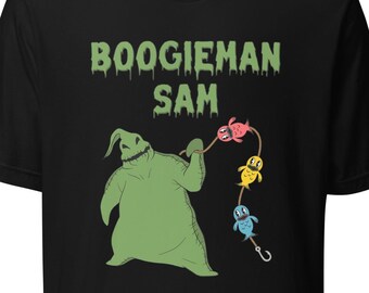 Camiseta de adulto Boogieman Sam / King Gizzard y el mago lagarto / KGLW / Oogie Boogie Pesadilla antes de Navidad / Pescando peces
