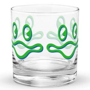 Fishie Smile Rocks Cocktail Drinking Glass in Single Colors | King Gizzard and the Lizard Wizard | KGLW | Unique Gift
