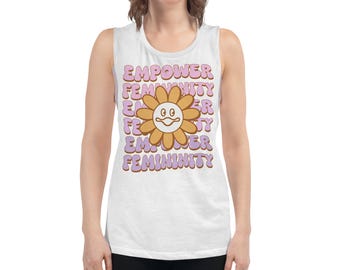 Camiseta sin mangas para mujer Empower Femininity Butterfly 3000 / King Gizzard y el mago lagarto / KGLW / Regalo único para ella