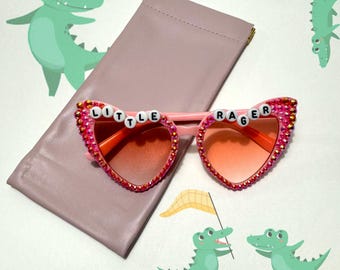 Gafas de sol Little Rager con tintes rojos y rosas para niños / King Gizz / Phish / Grateful Dead