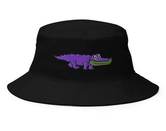 Gorro de pescador con bordado de cocodrilo / King Gizzard y el mago lagarto / KGLW