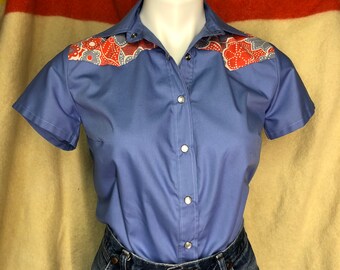 women's short sleeve western shirt