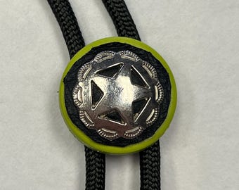 ネックレス・ペンダント Western Concho Bolo Tie #7810 Western Concho Bolo With Stone, Made in USA - Etsy