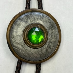 Antique Rhinestone Button Bolo Yie