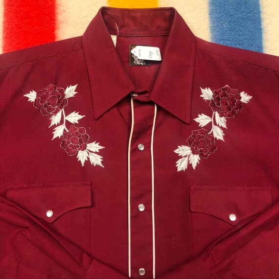 Men’s Medium Vintage Karman Embroidered Western Sh