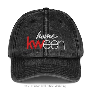 Vintage Cotton Twill Cap Home KWeen Keller Williams KW Real Estate Agent