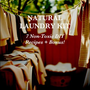 Natural Laundry Recipe Kit – 7 Non-Toxic Recipes + Bonus | Eco Laundry Detergent, Fabric Softener, Stain Remover & More (Digital Download)