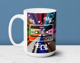 Keramisk mugg från "In My Eras", färgglad musikälskare-present (313 ml, 440 ml)