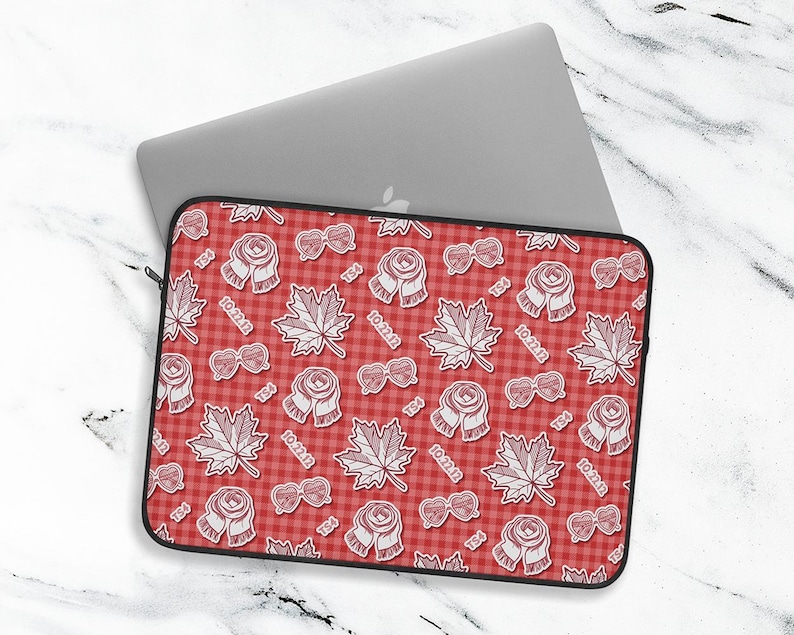 Red Era Icon Pattern Laptop Sleeve: Colorful Polyester Laptop Cover - Etsy