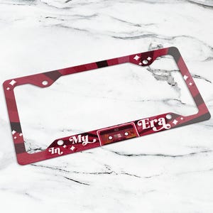 Cadre de plaque d'immatriculation en aluminium In My Red Era, accessoires auto
